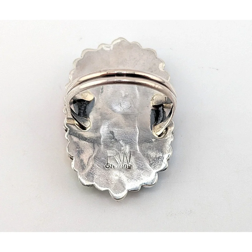 Handmade Navajo Cluster Ring Size 8.75US - Women's Southwest Jewelry ** - Picture 8 of 9